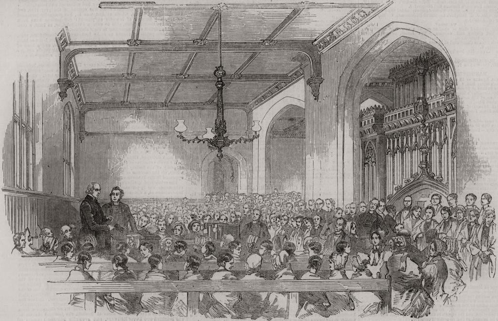 School for the Indigent Blind. Examination of the pupils. London 1851 print